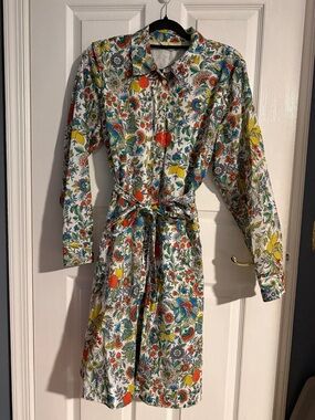 Boden Kitty Shirt Dress with Citrus and Floral print with Tie Belt